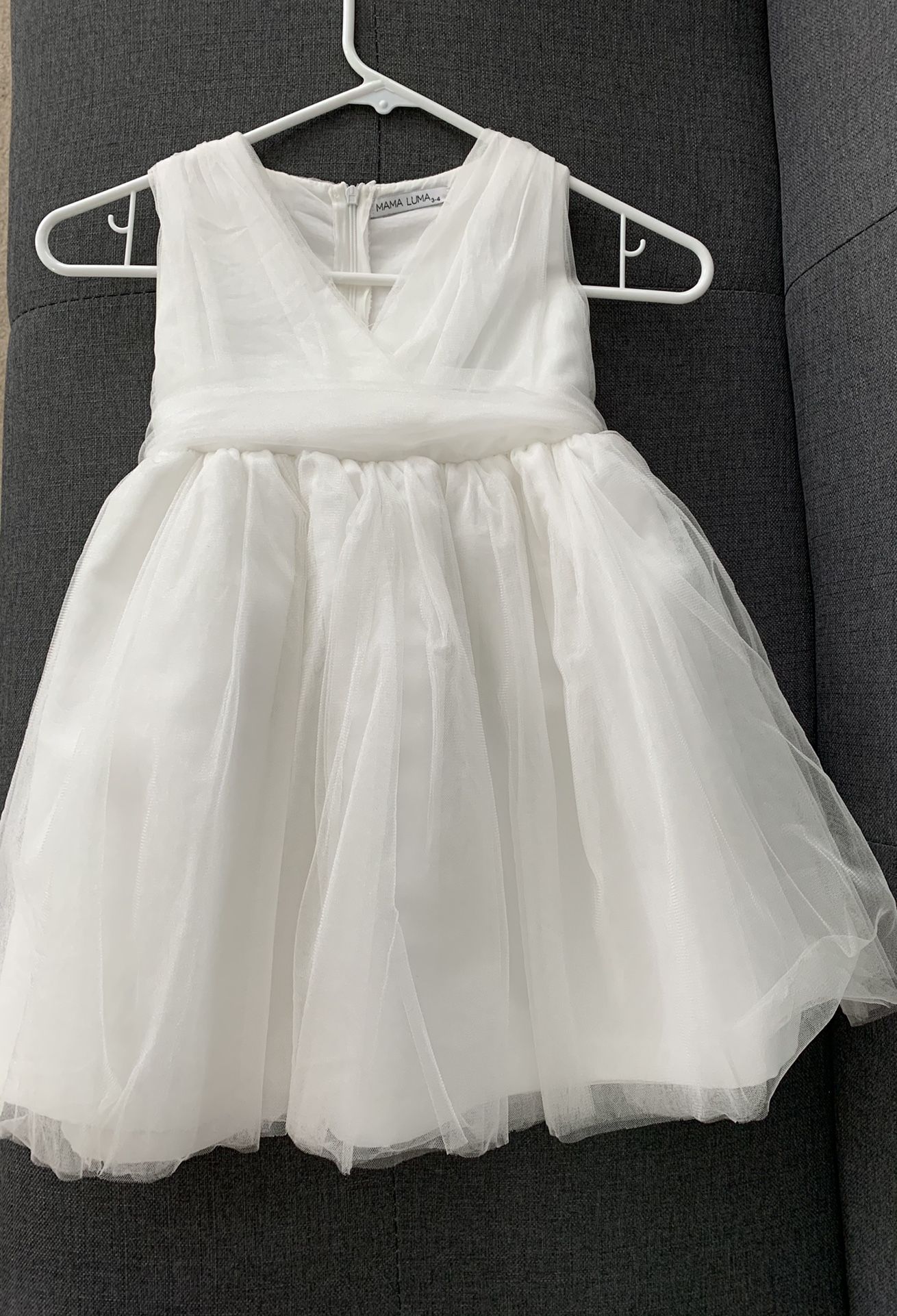 Kids White Dress Size 3-4