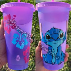 Stitch color changing cup