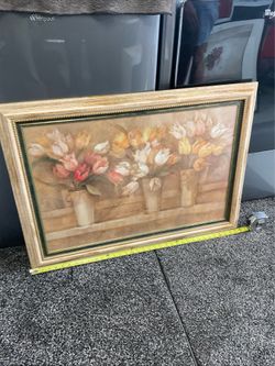 A. S.  Larsen framed still life painting good condition professionally framed