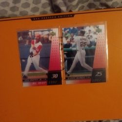 2003 Upper Deck Holo Gram Ken Griffey Jr. # 4 Of 6 Barry Bonds # 1 Of 6