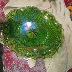 Carnival glass plate 