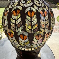 Colorful Mosaic Indoor/Outdoor Glass Gazing Globe Festive Yard Decor, 11 in diameter
