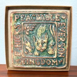 Moravian Pottery Collectible Art Tile Decor Accent