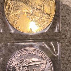 Silver Oz Coins And 1 Morgan  Dollar
