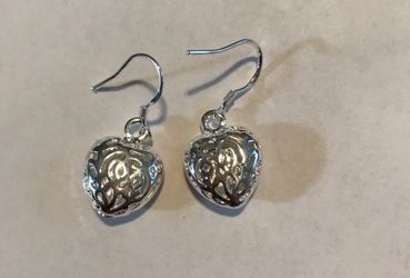 Silver drop earrings