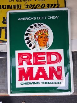 Vintage-REDMAN CHEWING TOBACCO SIGN