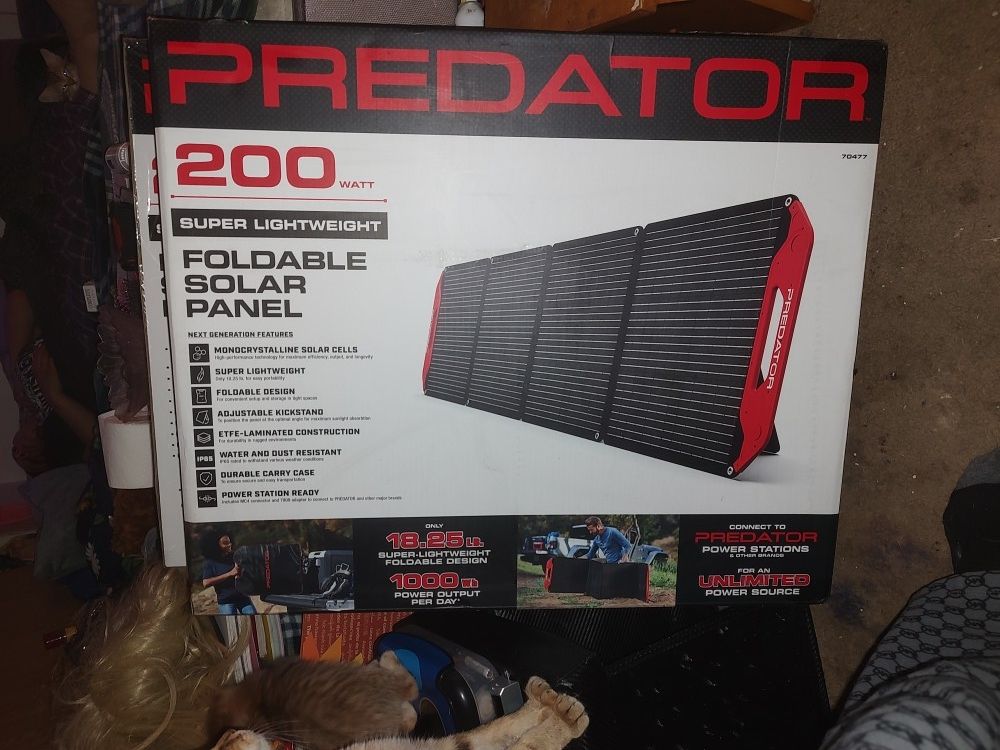 x2 Predator 200W Super Lightweight Foldable Solar Panels