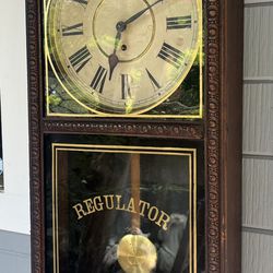 Antique Waterbury Wall Clock 