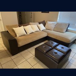 Sectional And Ottoman Storage $350