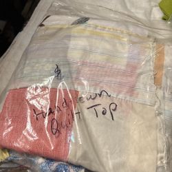 Full Hand Sewn Quilt Top 65 Dollars 