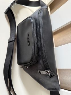 Coach Black Leather Belt Bag
