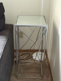 Pair of mirror side tables
