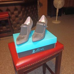 Gray & Black Suede Booties 