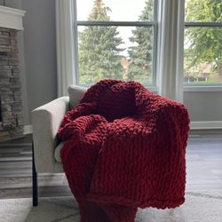 Chunky Hand-Knitted Blankets