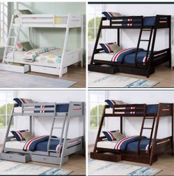 Bunk Bed full and twin with 2 Mattress