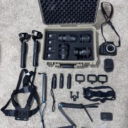Canon Camera Set/ Go Pro With Accessories 