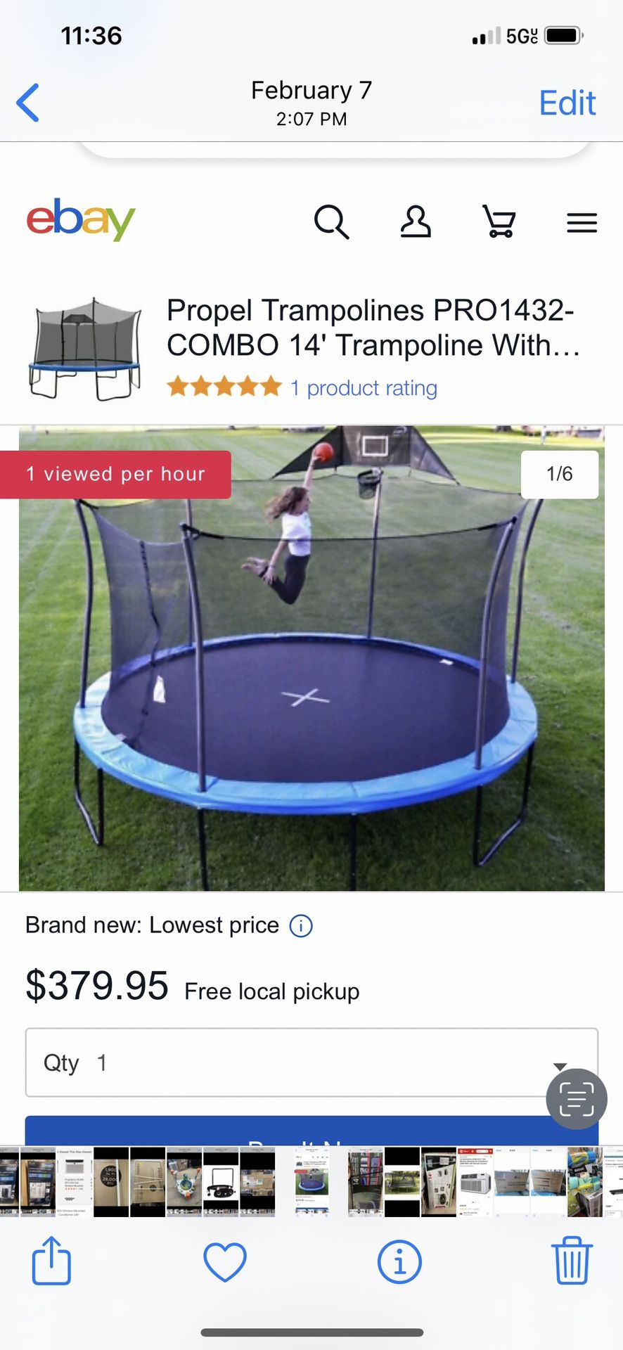 Trampoline 14ft With Basketball Hoop