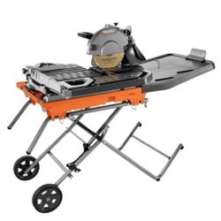 Ridgid the BEAST 10 in Wet Tile Saw W/Stand , Best-in-Class Cut Capacity