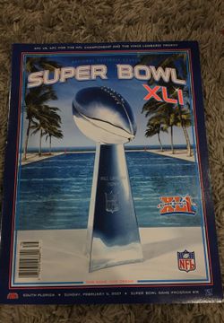 Super bowl xli program Colts VS Bears
