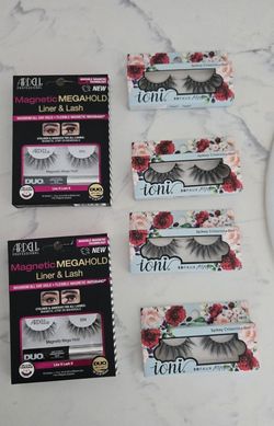 New Includes Ardell Magnetic Megahold Liner & Lash and Ioni Spikey Crisscross Doll lashes