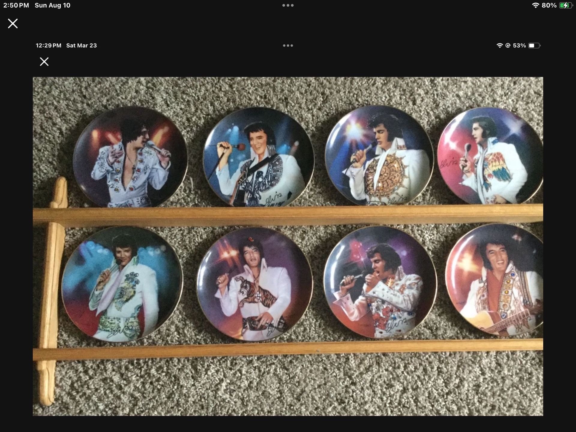 This Is The Collector Item The Jewel Eight Place With Wall Mounting The Wife Paid Over $400. Elvis Is Still in the building.