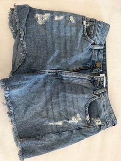 Grey bandit denim shorts (M)