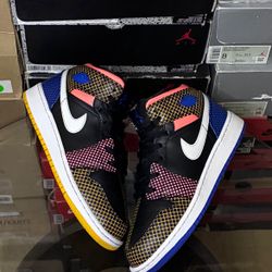 Air Jordan 1 Mid MMD GS 'Multi Grid'