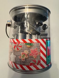 Christmas Cookie Press Gift Set in Tin