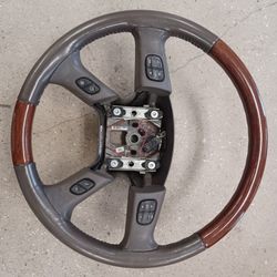 Cadillac Escalade Wood And Leather Steering Wheel