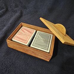 Mesquite and Bubinga Playing Card Gift Box 
