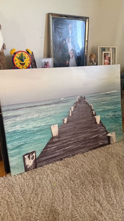 Ocean Pier Canvas Wall Art Print