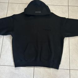 Black Essentials Hoodie Small