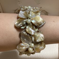 Pearl Bracelet/cuff/ Bangle
