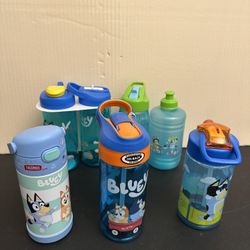 Bluey Thermo And Character Water Bottles Lot New