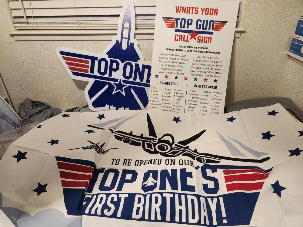 Top Gun Theme Birthday Party Decorations