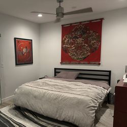 Grey Wood Ceiling Fan