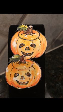 Hand painted Card Stock Earrings