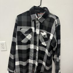 Dixxon Flannel Company “Finish Line Edition” Black Grey And White 