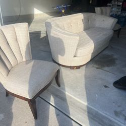 Beautiful Couch With Two Matching Accent Chairs