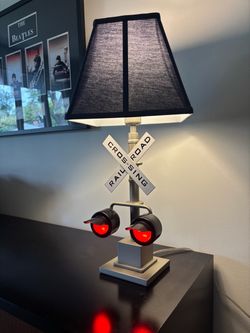 Railroad Crossing Lamp from Pottery Barn. 25” tall.