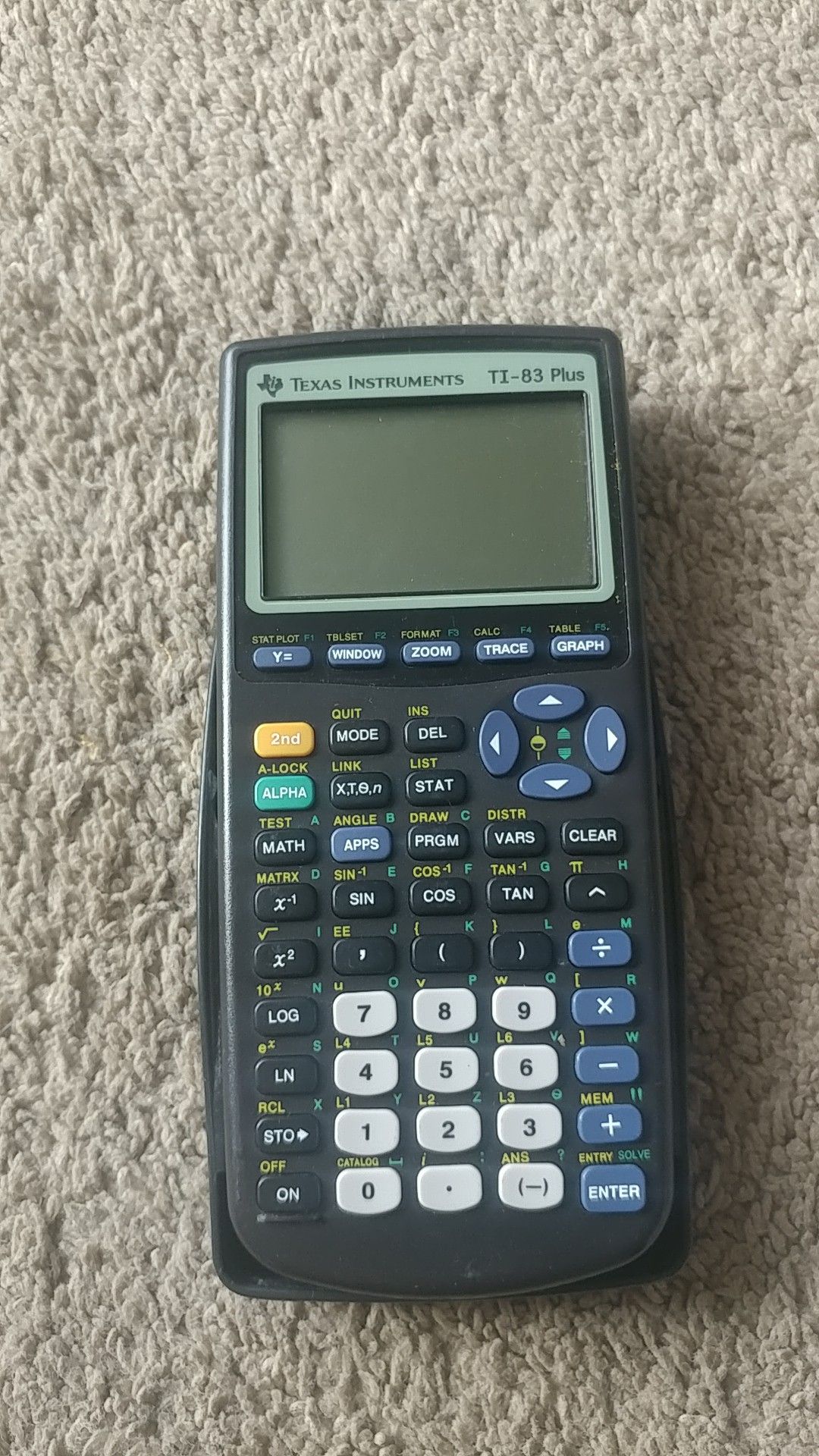 Texas instruments TI-83 plus with cover -graphing calculator