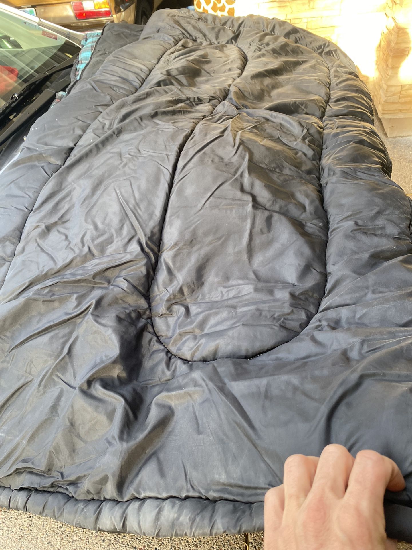 Flannel Lined Coleman Sleeping Bag Mallard Duck Hunting Forest Camp Fish