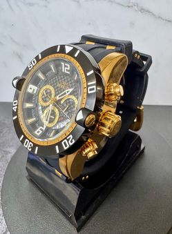 Invicta Pro Diver 23702 Men’s 50mm Chronograph Gold Black Carbon Fiber Watch