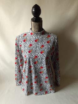 Anthony Richard's women's floral print long-sleeve cowl neck top M