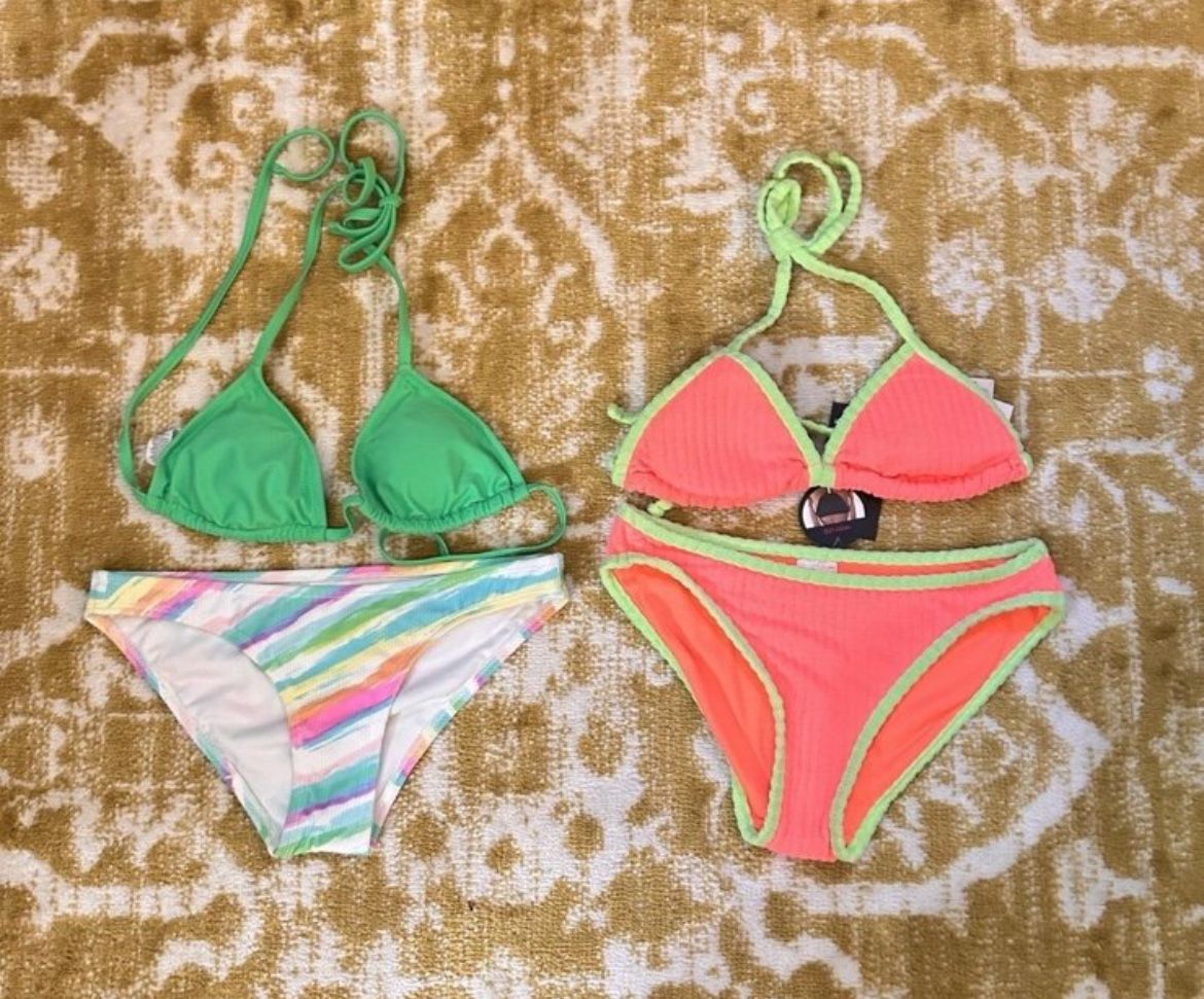 2 BNWT hot/neon 2 Piece Bikini Sets