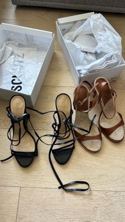 3 pairs of size 8 shoes for women, never worn!