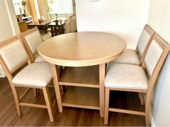 Dinning Table | Counter-Height Dining Set – Table + 4 Chairs
