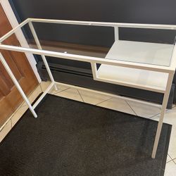 IKEA VITTSJO Laptop Table White With Glass Top