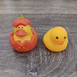 Pumpkin Costume and Yellow Rubber Duckies🦆 
