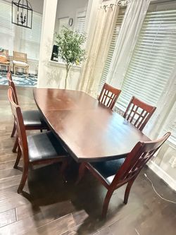 Solid Wood Dining Table Set - 5 Chairs included